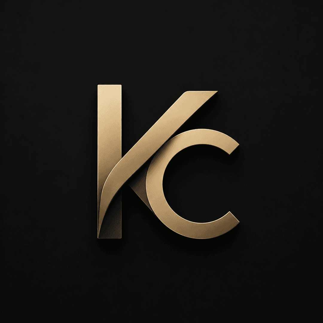 The Kindology Creations gold KC monogram